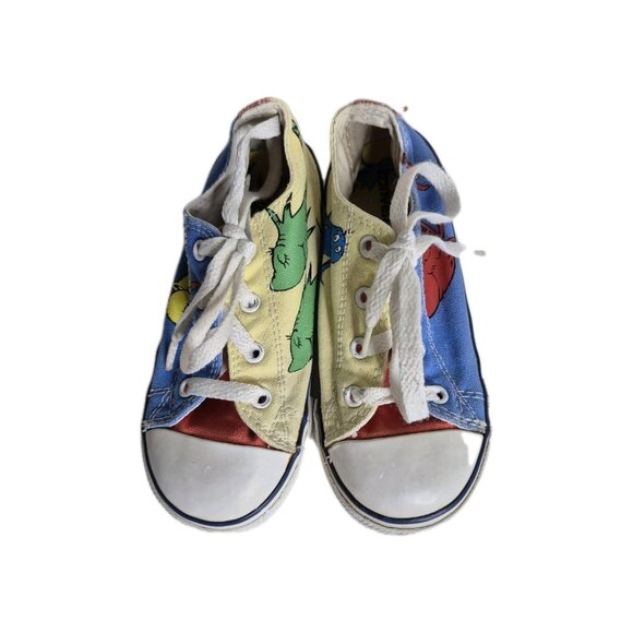 Converse Dr Suess One Fish Two Fish Red Fish Blue Fish Kids Size 10 - Picture 1 of 11